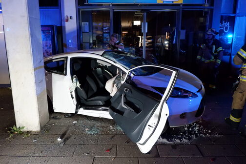 Verkehrsunfall eines Kleinwagens