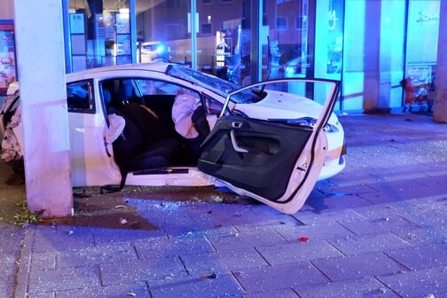 Verkehrsunfall eines Kleinwagens
