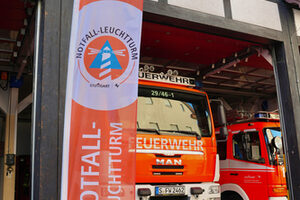 Notfall-Leuchtturm Feuerwehrhaus Untertürkheim