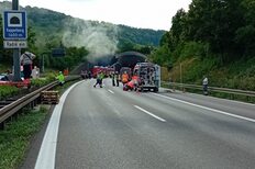 Dichter Rauch aus Kappelbergtunnel - Großübung