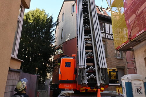 Dachstuhlbrand in leerstehendem Gebäude