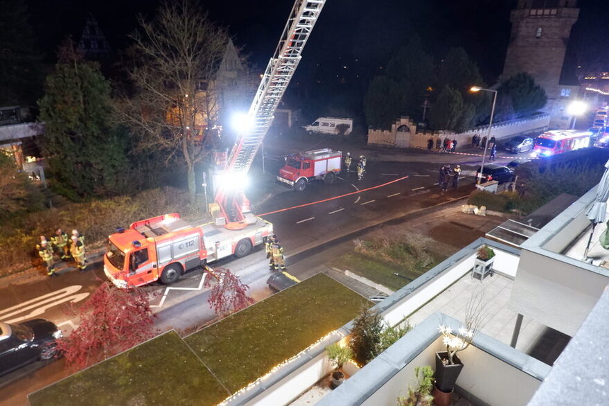 Brand auf einer Dachterrasse