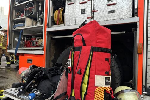 Brand einer Industriemaschine