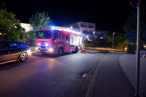 Brennende Maschine in Firmengebäude