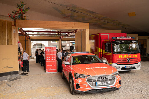 Richtfest Interims-Feuerwache 1