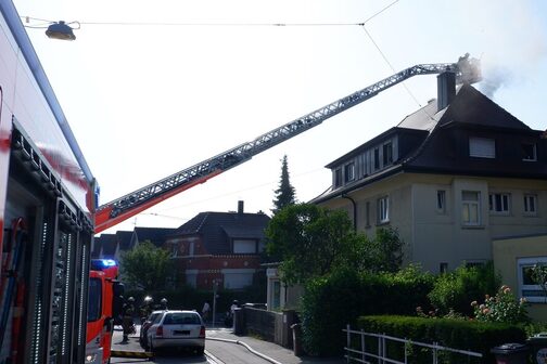 Brand in einer Dachgeschosswohnung in Stuttgart-Vaihingen
