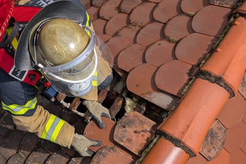 Dehnfugenbrand in Stuttgart-Stammheim