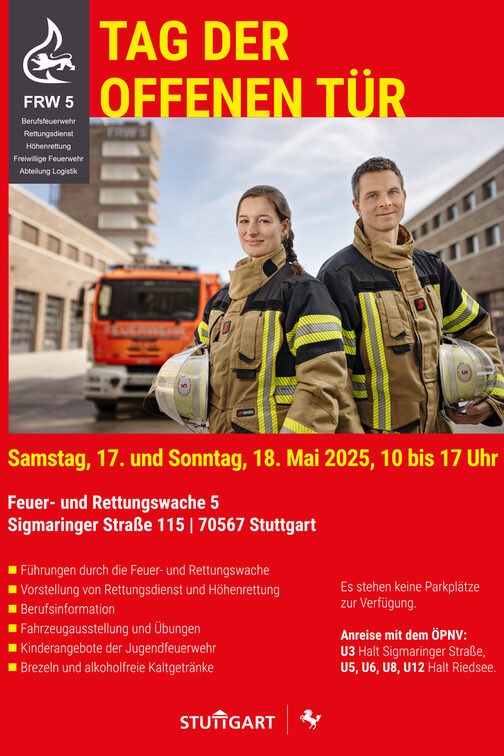Plakat Tag der offenen Tür Feuer- und Rettungswache 5