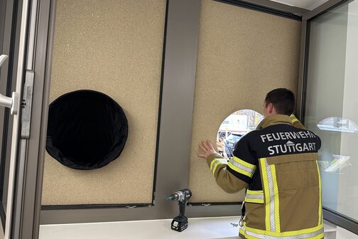 Feuerwehr am Klinikum Stuttgart im Einsatz