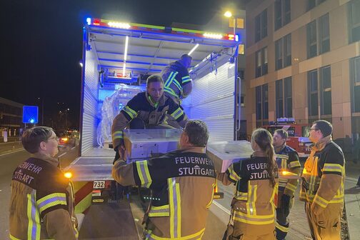 Feuerwehr am Klinikum Stuttgart im Einsatz