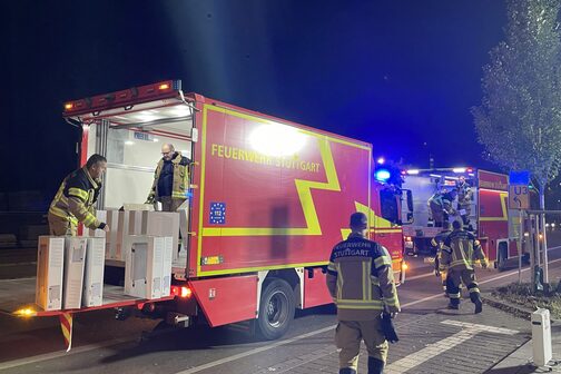 Feuerwehr am Klinikum Stuttgart im Einsatz