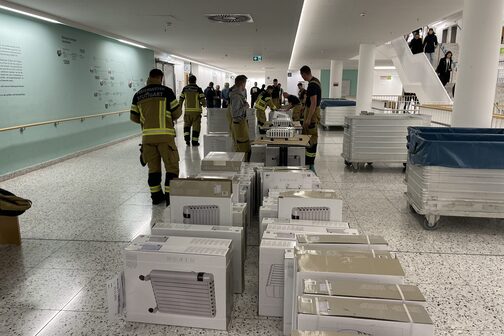 Feuerwehr am Klinikum Stuttgart im Einsatz