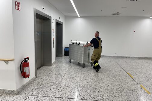 Feuerwehr am Klinikum Stuttgart im Einsatz