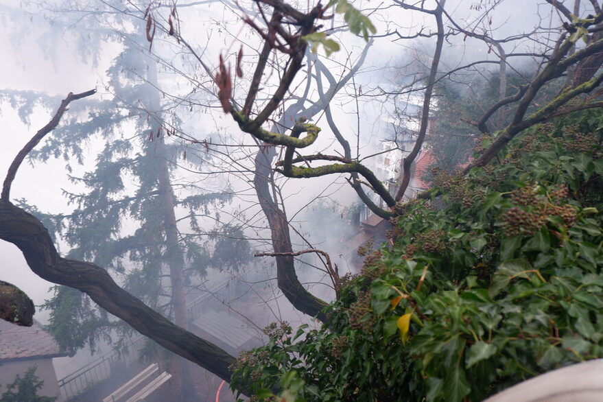 Brand einer Gartenhütte