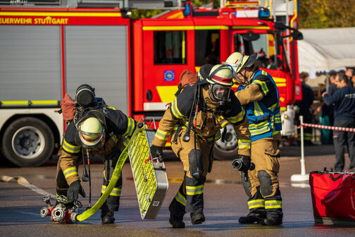 Abnahme Feuerwehr-Leistungsabzeichen in Stuttgart-Stammheim
