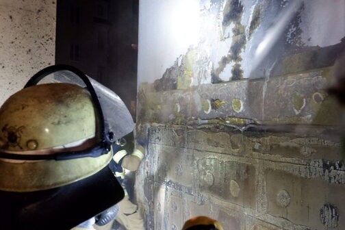Mülltonnenbrand greift auf Gebäudefassaden über