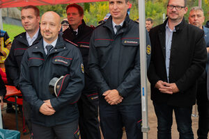 Abteilungskommandant Tobias Merz und Stv. Amtsleiter Markus Heber