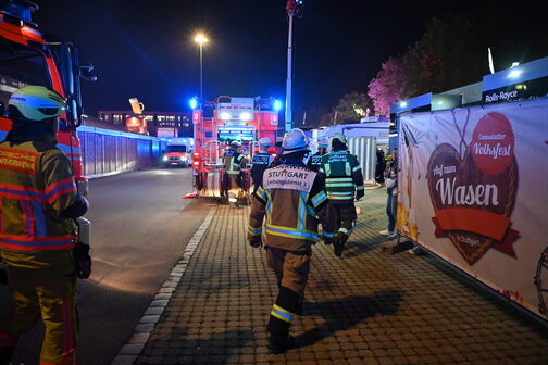Brand in Wohnwagen auf Cannstatter Wasen