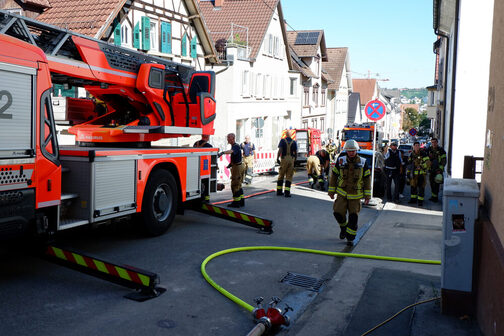 Küchenbrand in einem Mehrfamilienhaus